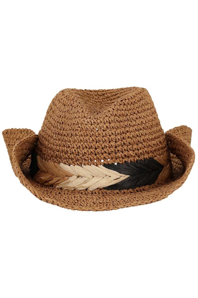 WOVEN HAT 000437 00082 MULTI SAND